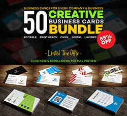 50个很有创意的商业名片模板：50 Creative Business Card Bundle